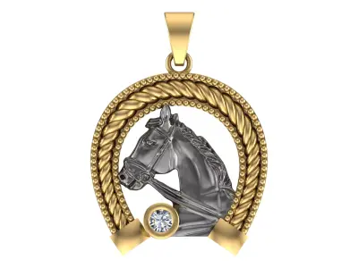 Horseshoe Pendant 3D print model