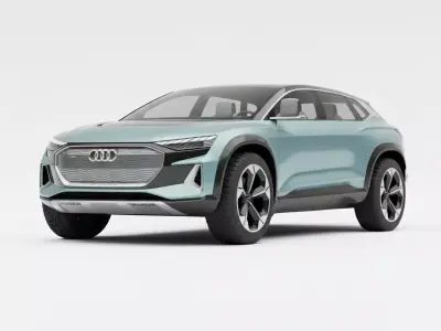Modern Electric Concept SUV Low-poly 3D model