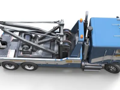 1980 Freightliner Heavy Wrecker  Low-poly 3D model