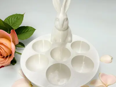 Bunny Easter Egg Stand  3D print model