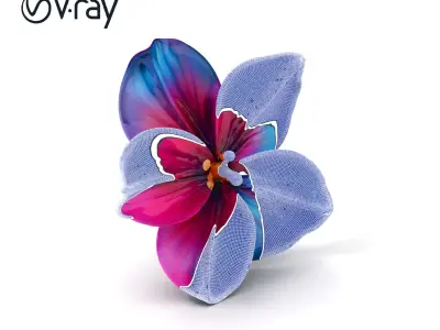 Vibrant Multicolor Flower Model Pack for D Rendering and Anim... Low-poly 3D model