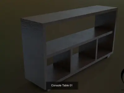 Console Table Set 03 3D Model Collection