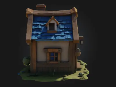 Whimsical Cottage  Enchanted Woodland Home 3D model