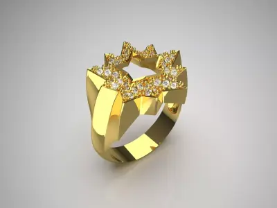 star jewelry ring jr00032 Free 3D print model