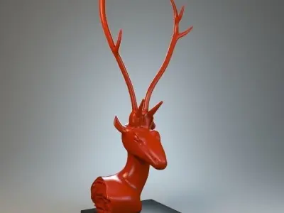 Deer Sculpture P 3D print model