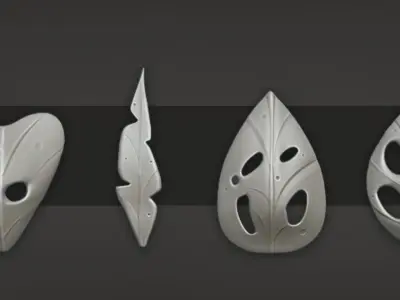 Stylized Tropical leaves with IMM 2 3D model