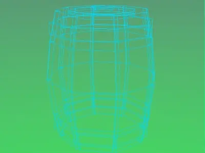 Closed Barrel Free low-poly 3D model