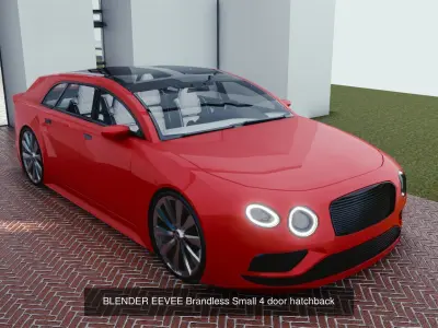 BLENDER EEVEE Brandless 20 car collection volume 1 3D Model Pack