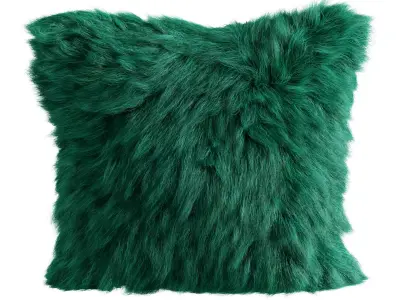 Green pillow fur sheepskin 3D model