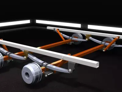 TikiTreiler Axle Design V01 Free 3D model