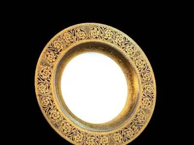 Bavarian China Dinner Plates Low-poly 3D model