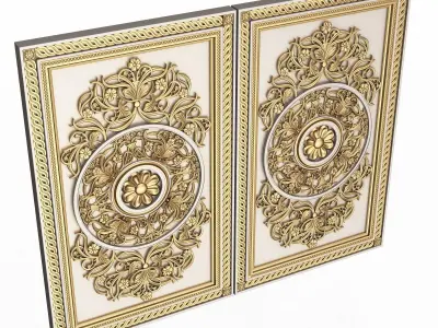 Backgammon Set 01 White Low-poly 3D model