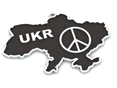 Ukraine Peace Charm Free 3D print model