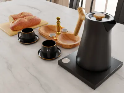 Complete farming house interior 3D model