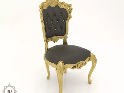 Classic Chair for Interior and CNC 2 3D model