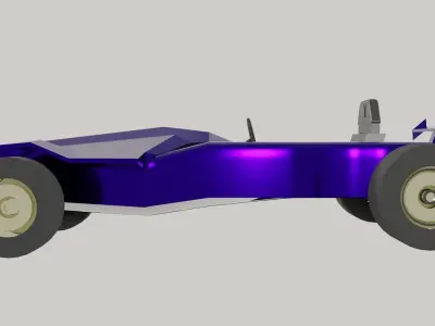 Racing car - Formula1 concept Low-poly 3D model