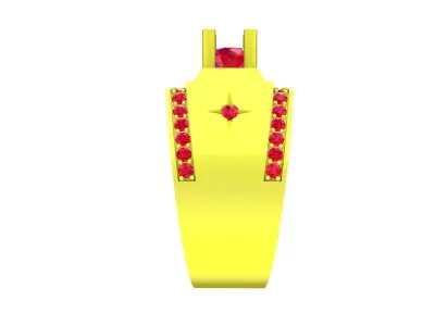 A7708 Simple Diamond Fashion Men Ring 3D print model