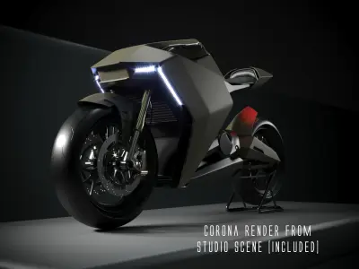 Ducati Zero electric motorcycle concept 3D model