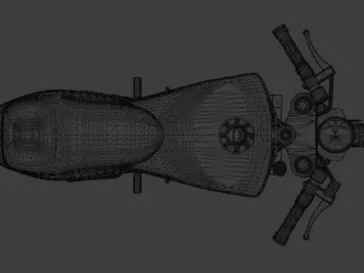 Husqvarna Vitpilen Low-poly 3D model