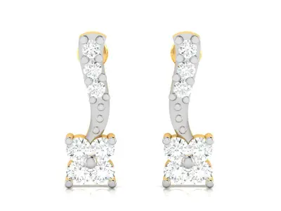 Diamond Earrings 3D print model shop