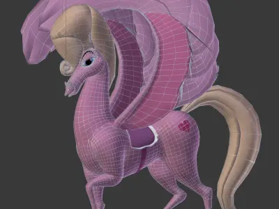 The Pink Pegasus 3D model