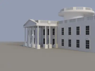 White House Low-poly 3D model