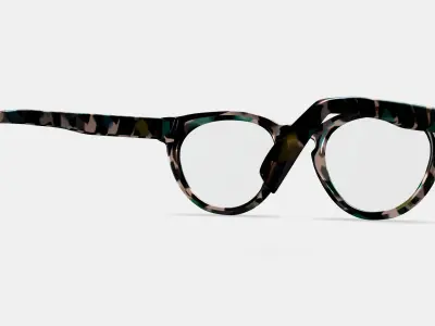 Isla Eyeglasses in Aventurine Tortoise 3D model