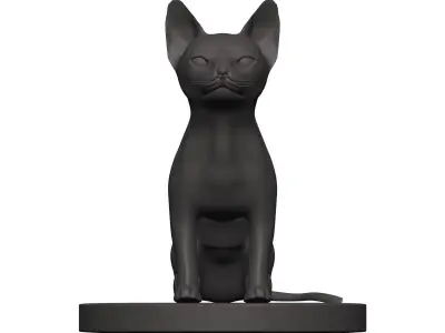 Cat-Cat egyptian cat figurine 3D model