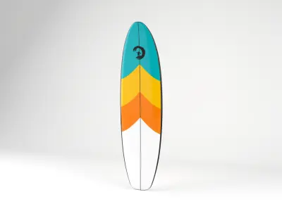 Funboard Surfboard 3D model