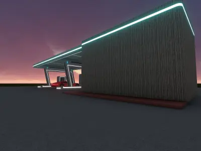 Electric Vehicle Charging Station 1 3D model