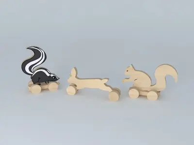 WOODEN TOYS  Free 3D model
