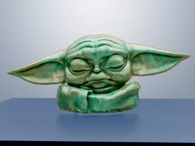 Baby Yoda The Child Sculpture 3D print model