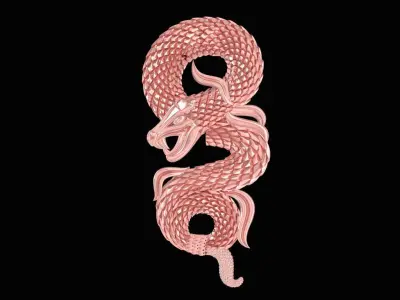 Luxury Chinese Dragon Pendant for Men  2570 3D print model