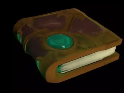 Magic book low-poly Free low-poly 3D model