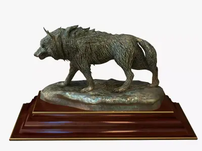 Statuette Wolf 3D model