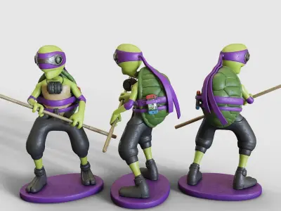 Teenage Mutant Ninja Turtles figurines 3D model