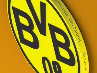 Double Sided Logo Borussia Dortmund Football Club 3D Model Free 3D print model