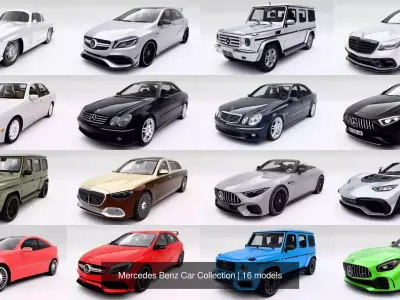 Mercedes Benz Car Collection 3D Model Pack