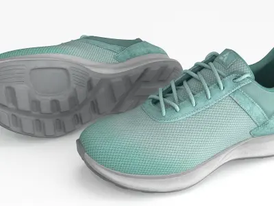 Sneakers 6 colors Low-poly 3D model