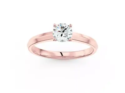 Ring with one gemstone Free 3D model get