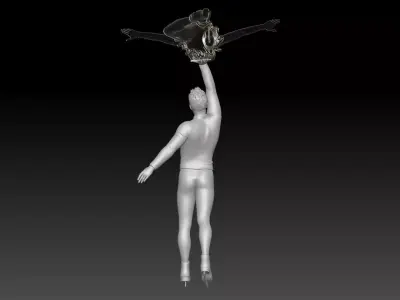 figure skating boy 4 3D print model