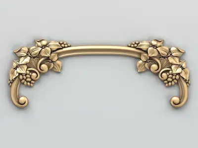 Carved decor horizontal 017 3D model