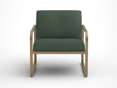 Morris Lounge Chair bronze finish Low-poly 3D model