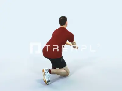 Romance 03E Volleyball Digging Sports Man Low-poly 3D model