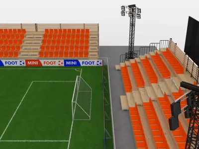 Outdoor BasketBall Stadium 3D model