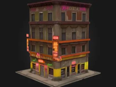 Grand Facade Model  Majestic Entrance to Architectural Realms 3D model