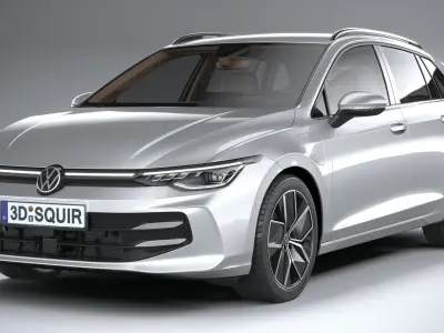 Volkswagen Golf Variant 2024 3D model