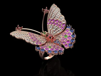 Butterfly Ring 118 3D model