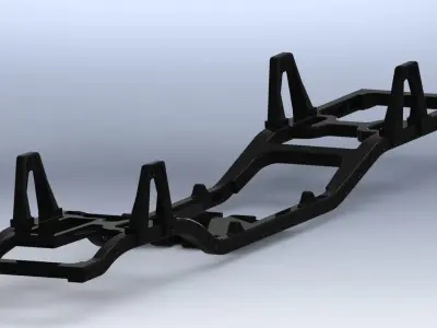RC Print Frame Lowered Body for Axial 2 3D print model
