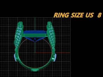 red ruby stylish ring 3d printable model 3D print model